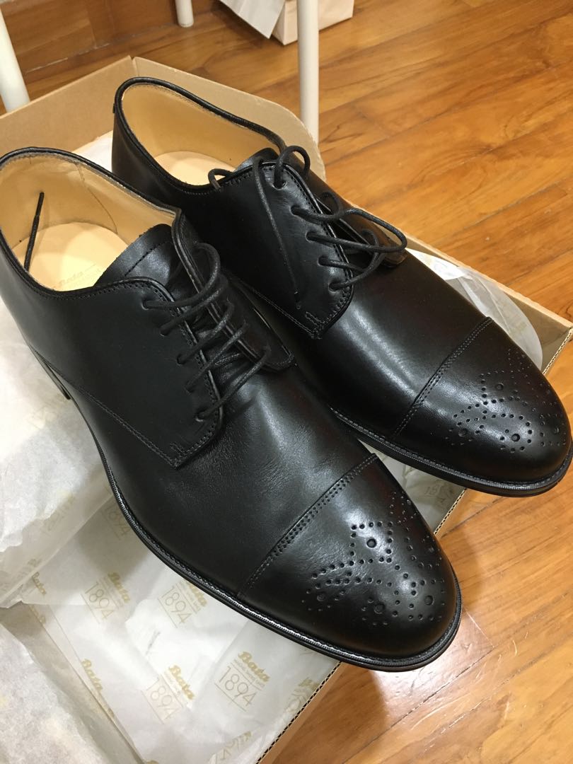 Bata Italian stylish leather black shoes. Official, formal, Men's