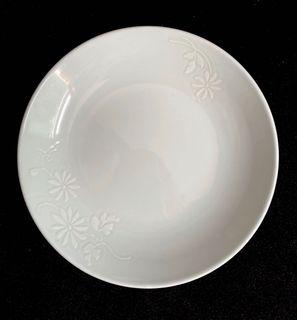 🔥Sale! Blush Blue with Embossed Floral Pattern Deep Plate