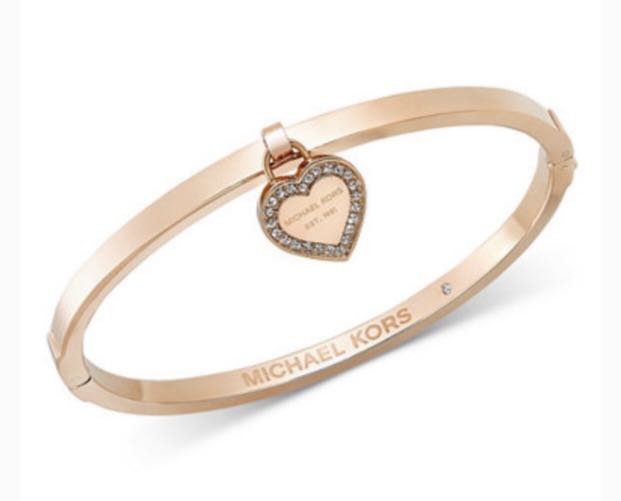 Studded Rose GoldPlated and Acetate Bangle  Michael Kors