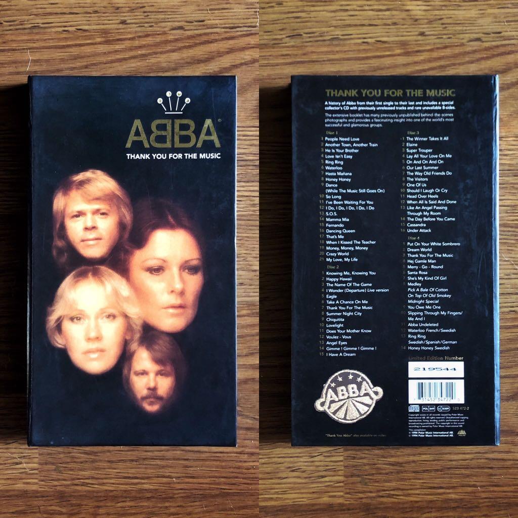Cd Abba Thank You For The Music 4cd Boxset Music Media Cds Dvds Other Media On Carousell