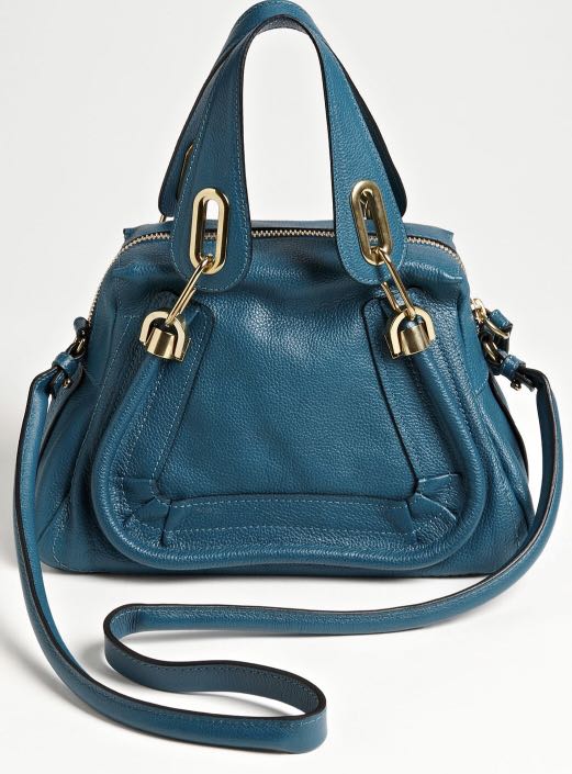 leather handbags blue