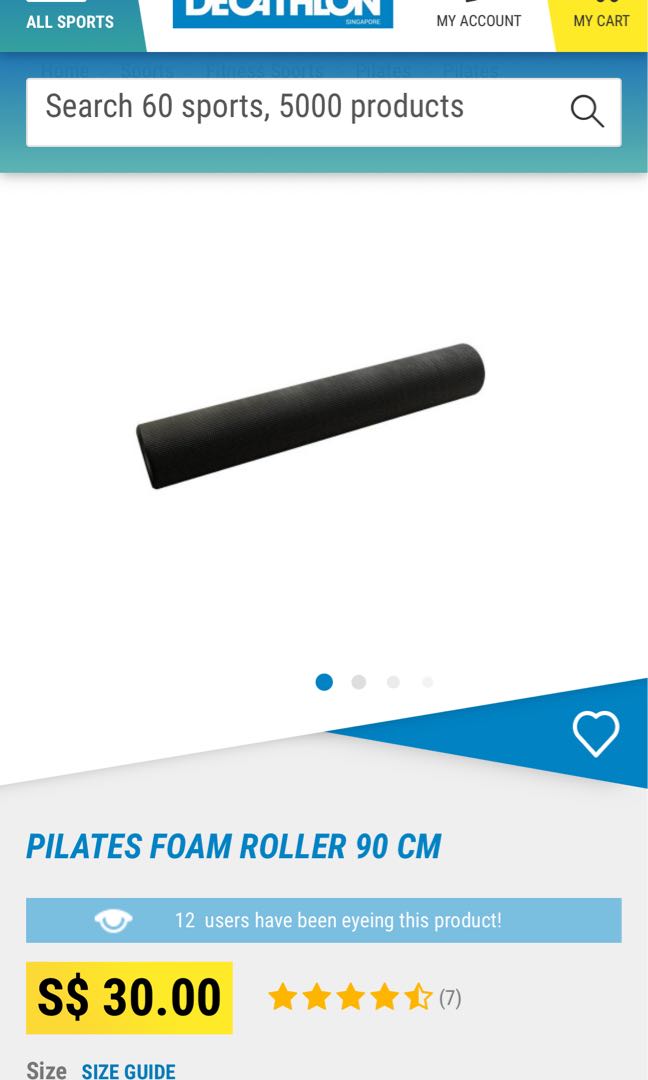 pilates foam roller decathlon