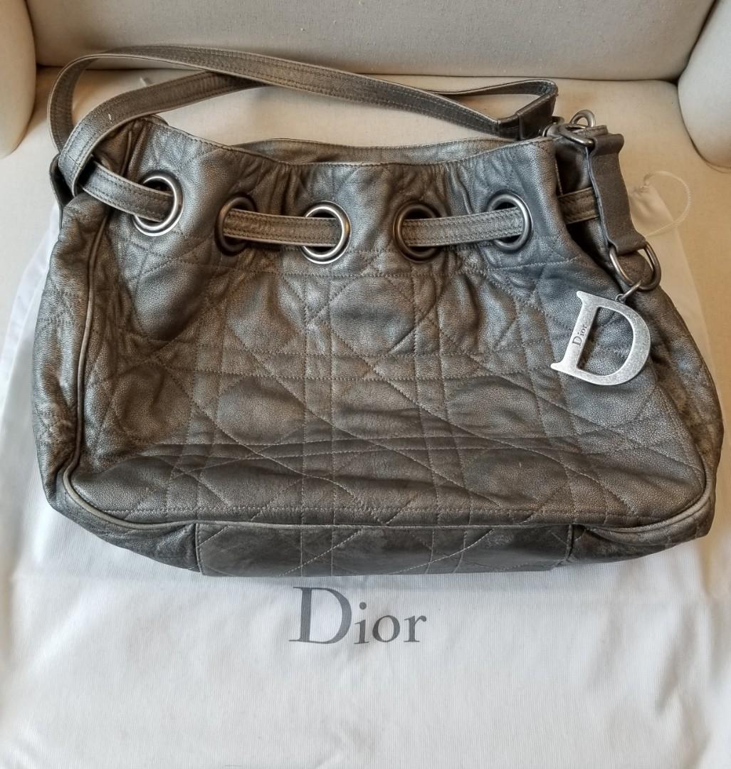 DIOR Cannage Drawstring Tote Bag Women s Fashion Bags Wallets
