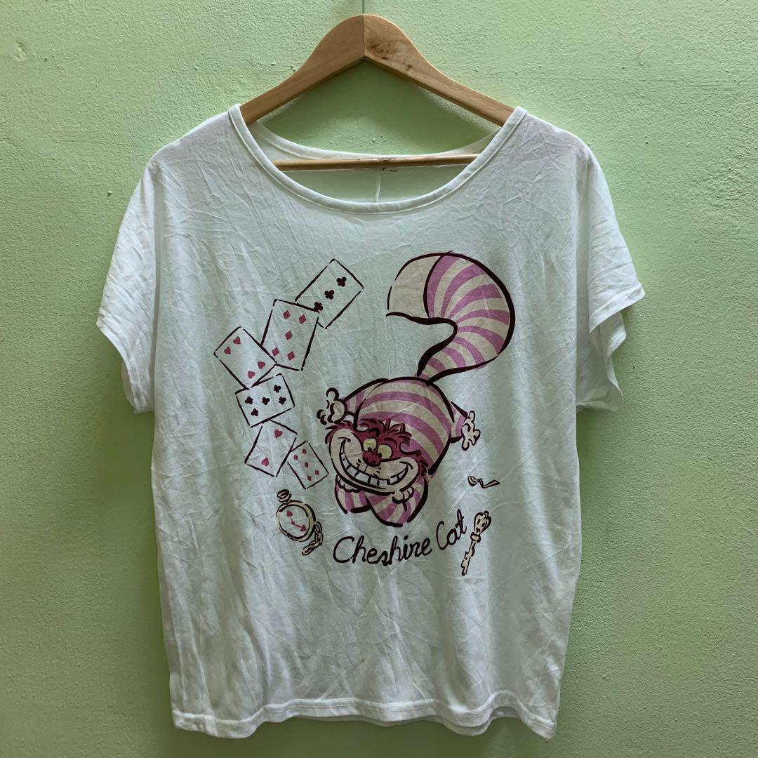 Disney Cheshire cat shirt Women s Fashion Tops Shirts on Carousell