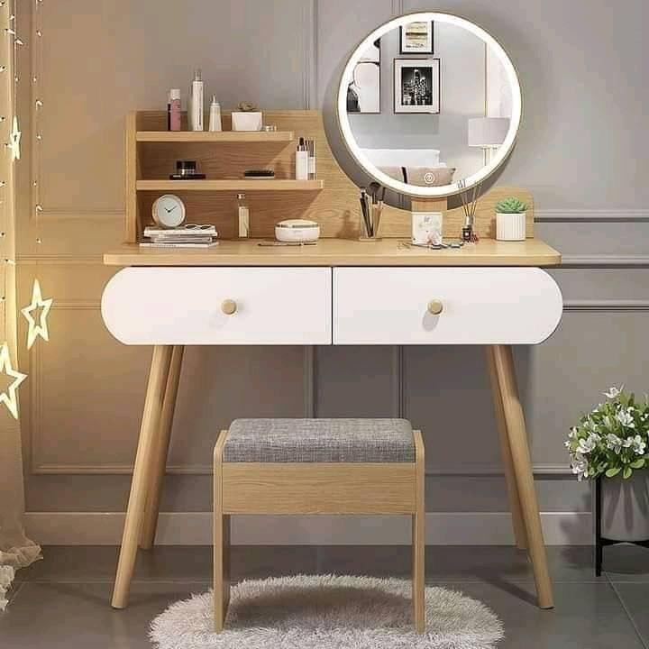 dressing table with led mirror