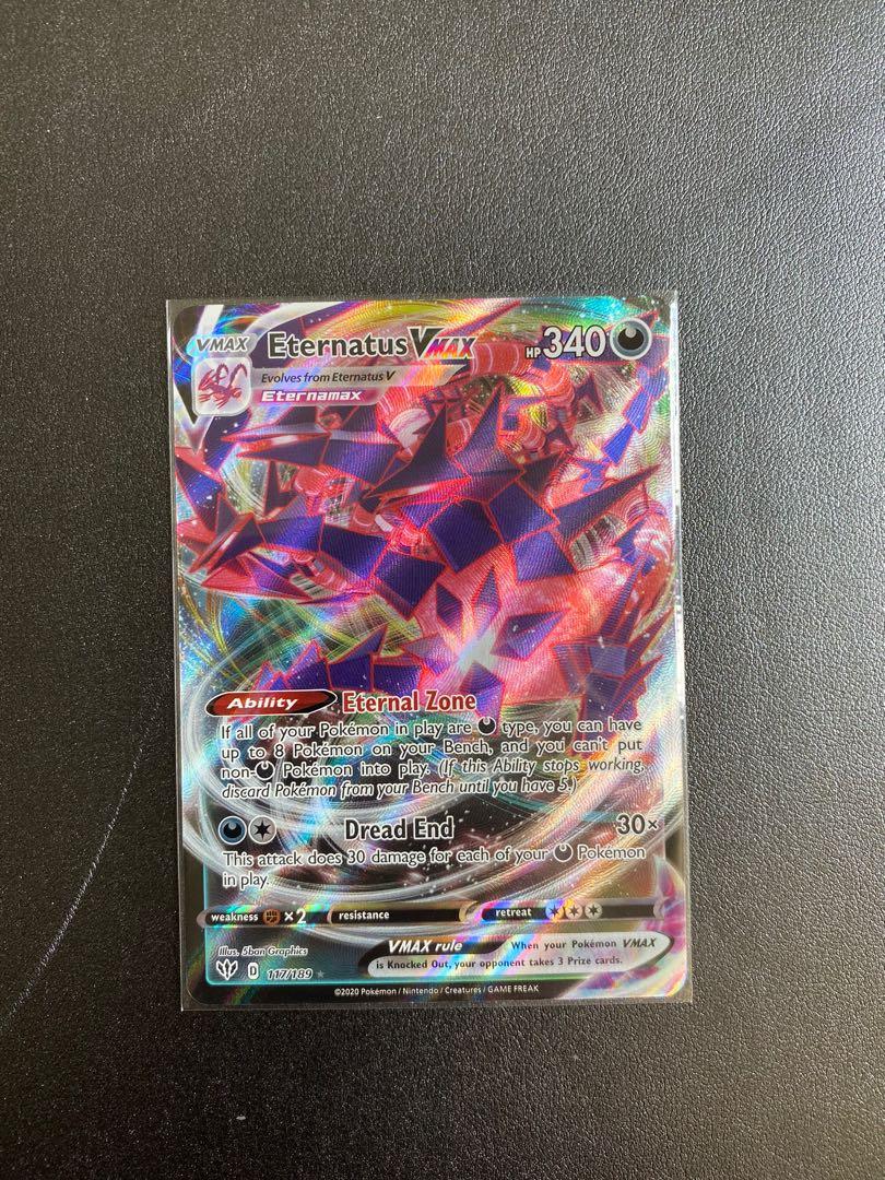 Eternatus Vmax Sword Shield Darkness Ablaze Pokemon Cards Toys Games Board Games Cards On Carousell