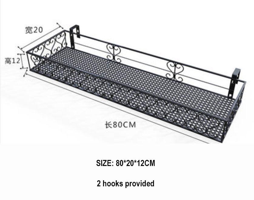 Flower Pot Rack Balcony Corridor Railling★Hanging Plant pot basket★Flower Plant Pot Rack
