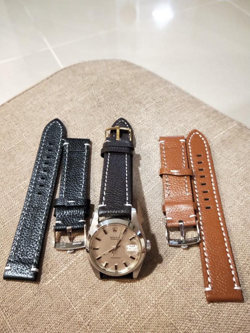 rolex 19mm leather strap