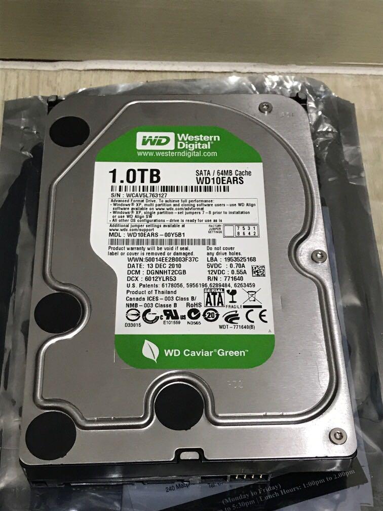 Free Delivery Western Digital 1tb 3 5 Inch Internal Hard Disk Drive Hdd Electronics Computer Parts Accessories On Carousell