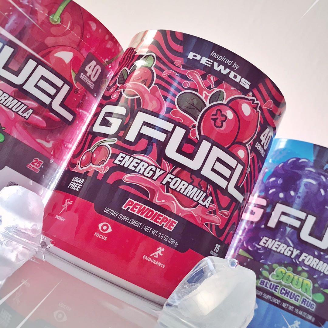 GFUEL / G FUEL PewDiePie PEWDS Lingonberry flavoured energy drink, Food