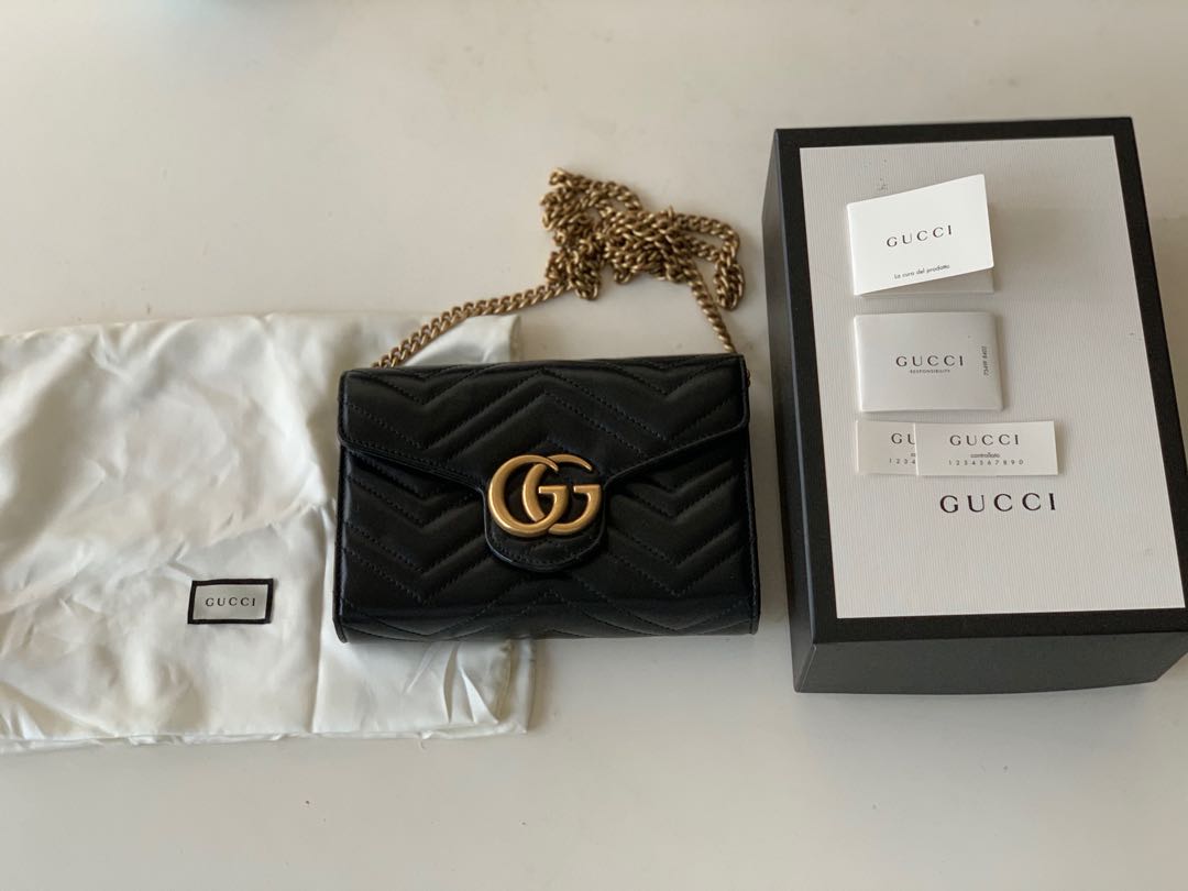 Gucci Marmont WOC, Luxury, Bags 