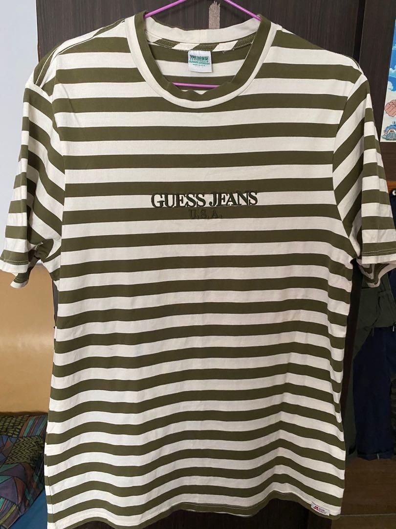 Guess Jeans Infinite Archives Striped Tee Men s Fashion Tops