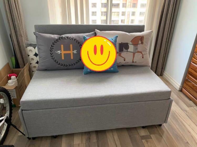 High Quality Gray Sofa Bed (Category: Sofas) located in Manila. Submitted by borntoshop888_rechargeables (Listing ID 1030348681, Image 1). Description: 💕💕💕💕💕💕💕💕 3 in 1 Folding Sofa Bed #8008 High quality GRAY ONLY!!! With pillows and covers Size: 100cm x 190cm SINGLE (1 person) - php 11,999 only! Size: 120cm x 190cm SEMI-DOUBLE (1-2 persons) -php 12,999 only! Size : 150cm x 190cm (2 adult 1 child) -php 14999 only! Size :180cm x 190cm (up 