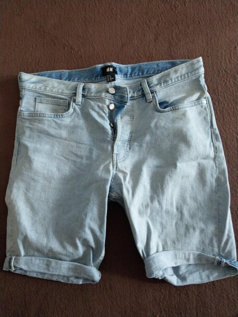 mens jean shorts h&m