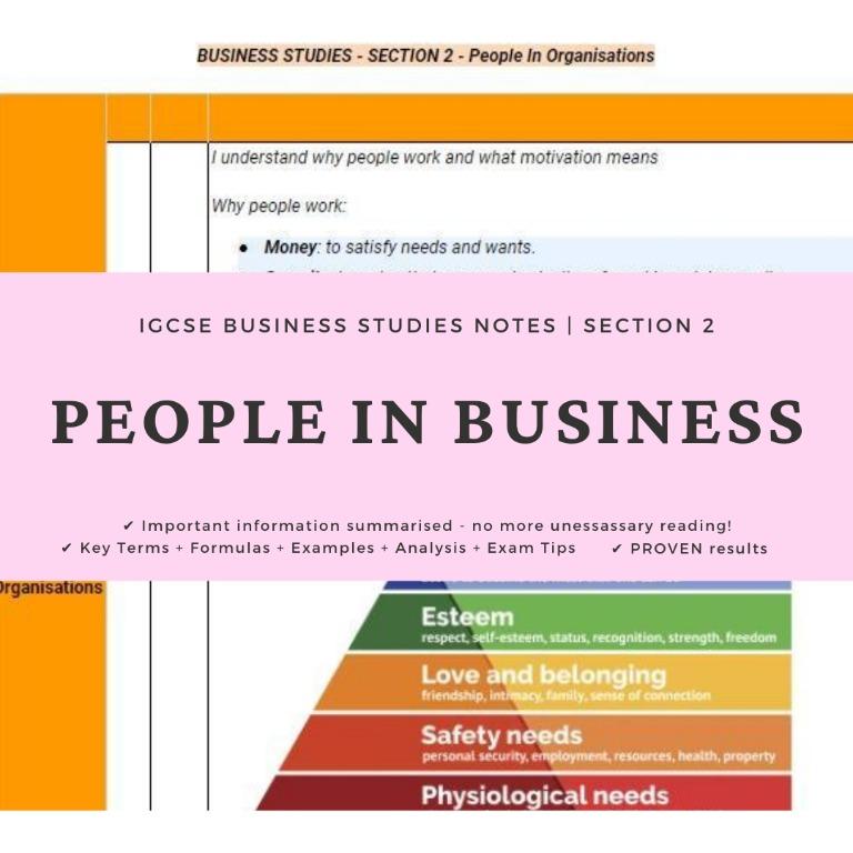 Cie igcse business studies notes