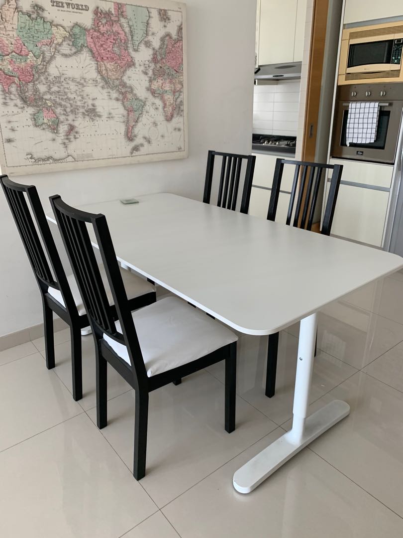 IKEA Table +4 Chairs, Furniture & Home Living, Furniture, Tables & Sets