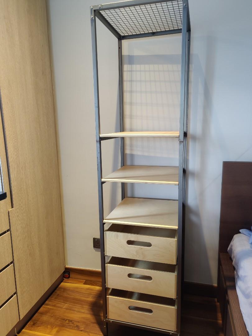 IKEA Veberod shelf and draw unit, Furniture, Shelves & Drawers on Carousell
