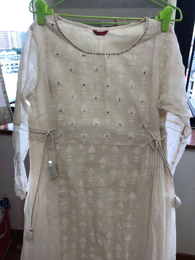 W shop kurta white