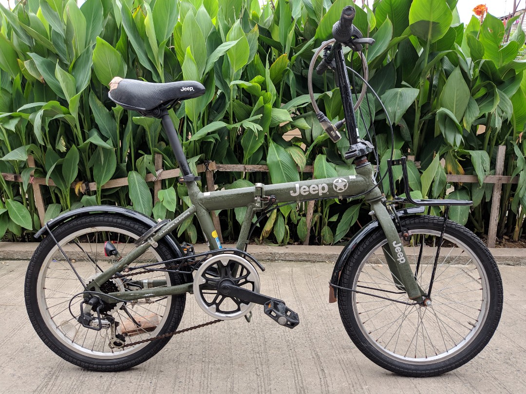 JEEP WRANGLER FOLDING BIKE MADE IN JAPAN, Sports Equipment, Bicycles &  Parts, Bicycles on Carousell