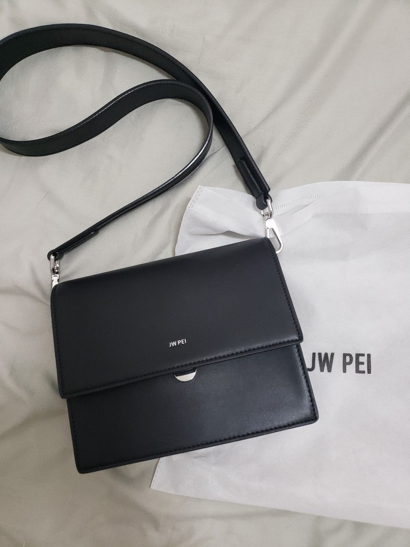 JW PEI Black Mini Flap Bag