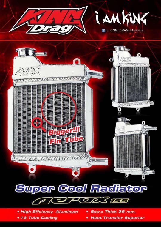 KINGDRAG OVERSIZED RADIATOR for AEROX 155 & NMAX 150, Motorcycles