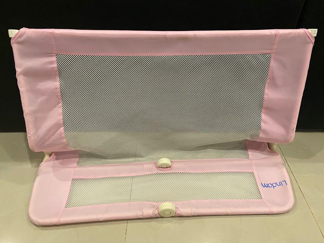 Lindam bed guard pink top
