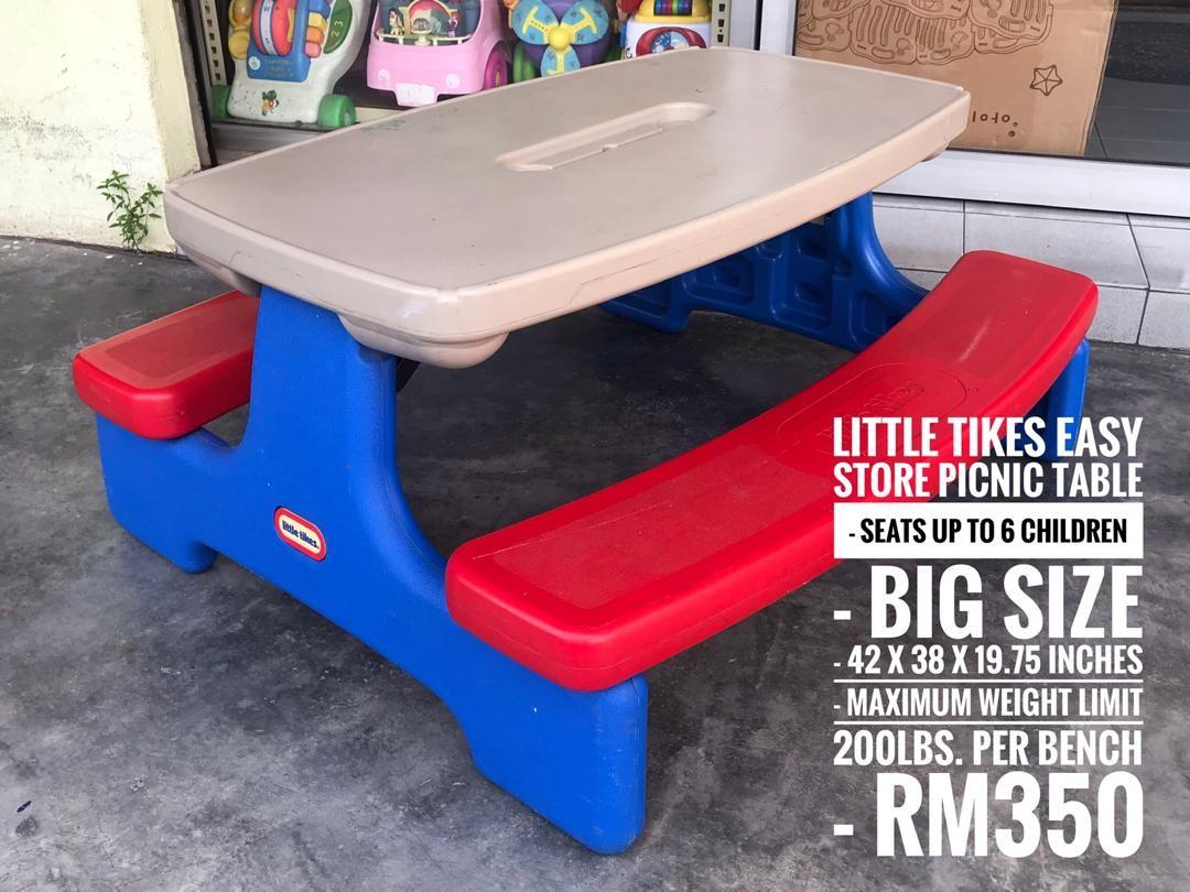 Little tikes picnic table pink store