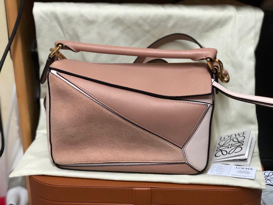 Loewe Small Puzzle Bag in Blush Multitone