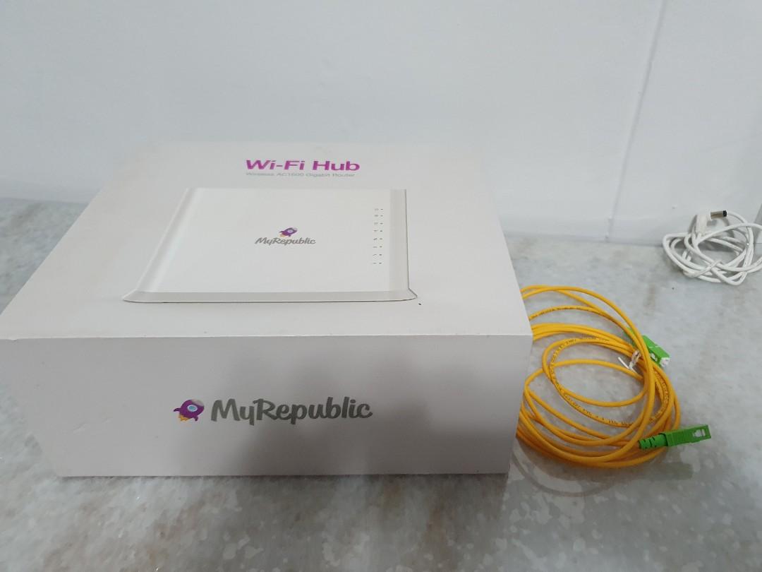 Myrepublic router + cable, Computers & Tech, Parts & Accessories ...