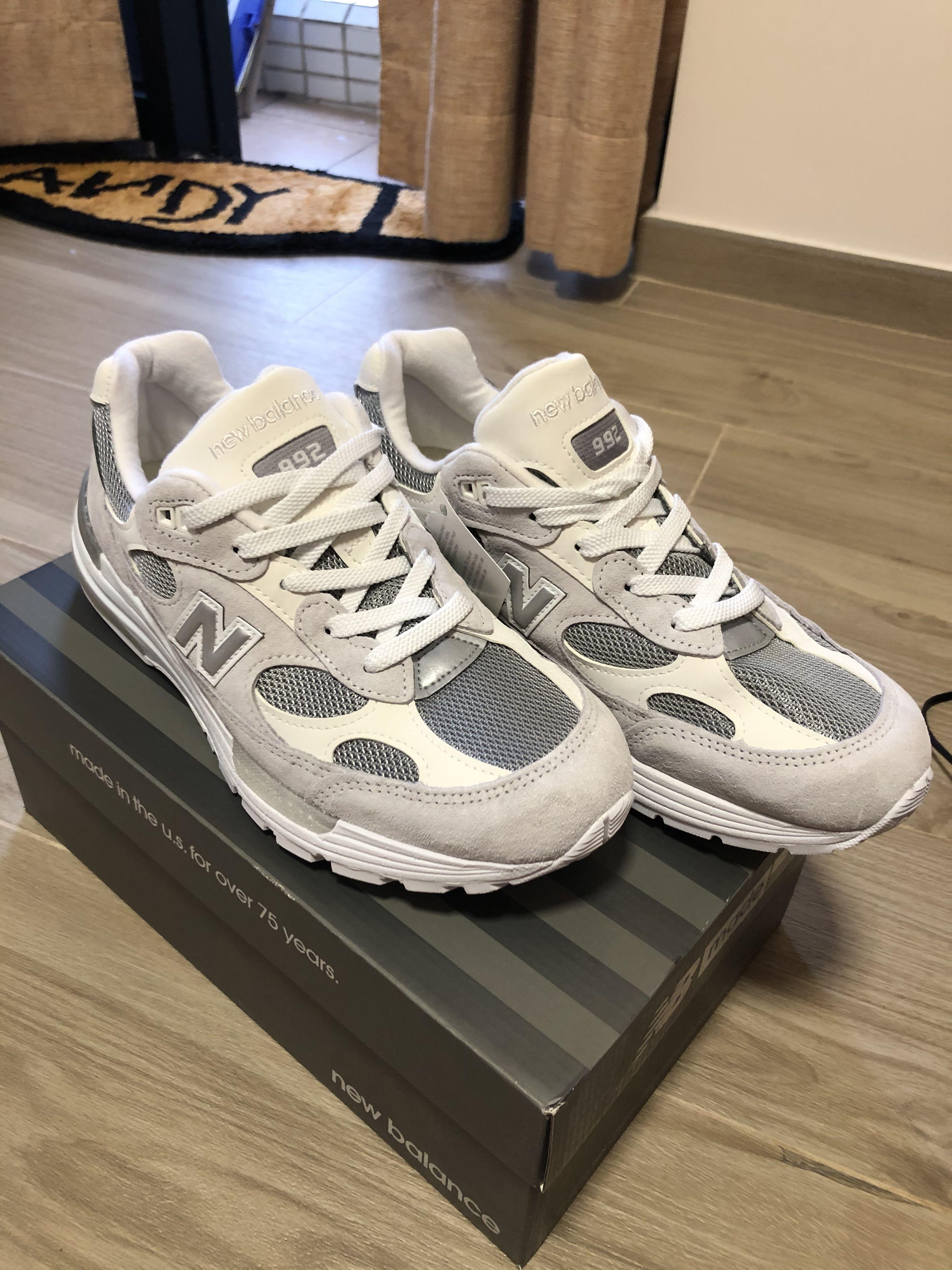 New balance 992 雲白, 男裝, 鞋, 波鞋 