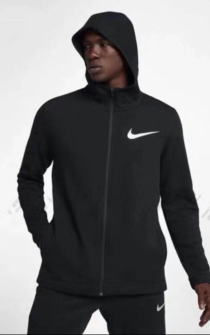 black nike zip up hoodie