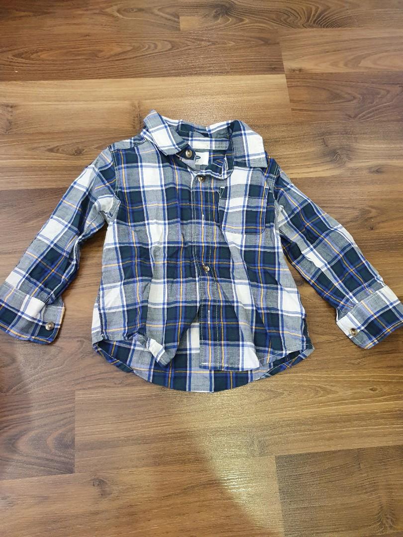 Old Navy Plaid Shirt Babies Kids Boys Apparel 1 To 3 Years On Carousell