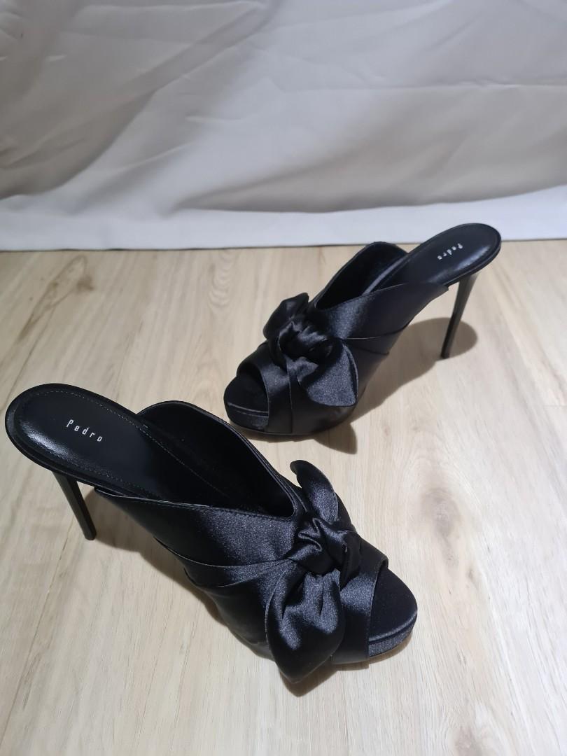 platform satin heels