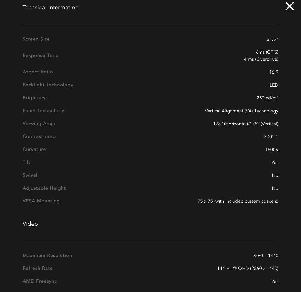 31.5" PRISM+ X315 PRO (white + silver) QHD Gaming Monitor. PRICE DROP ...