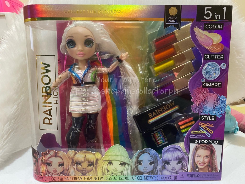 RAINBOW HIGH HAIR Studio Wash 5In1 Amaya Raine Doll Series 1 Sold