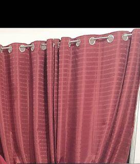 Red Maroon Ring Curtain