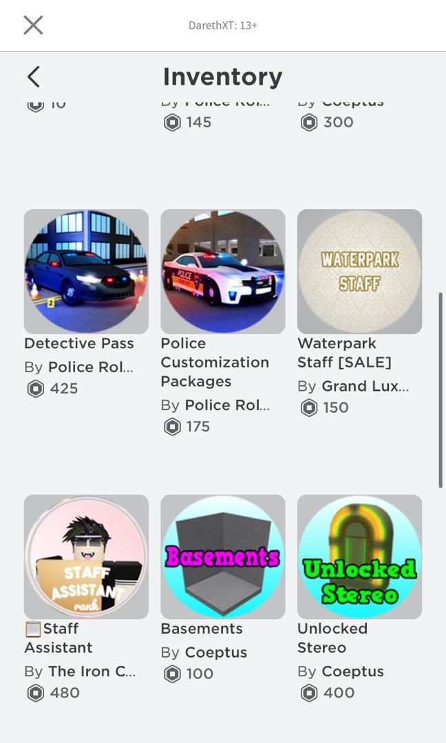 Roblox Account Video Gaming Gaming Accessories Game Gift Cards Accounts On Carousell - roblox police ranks