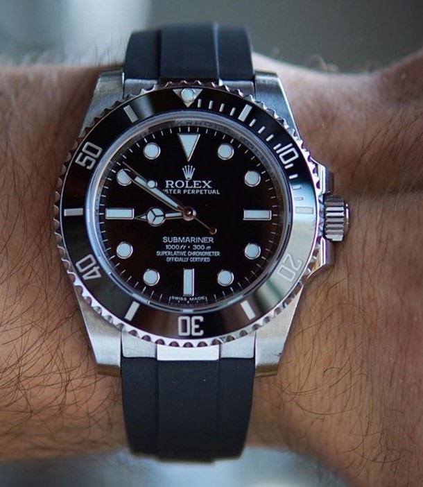 Rolex 20mm rubber strap hotsell