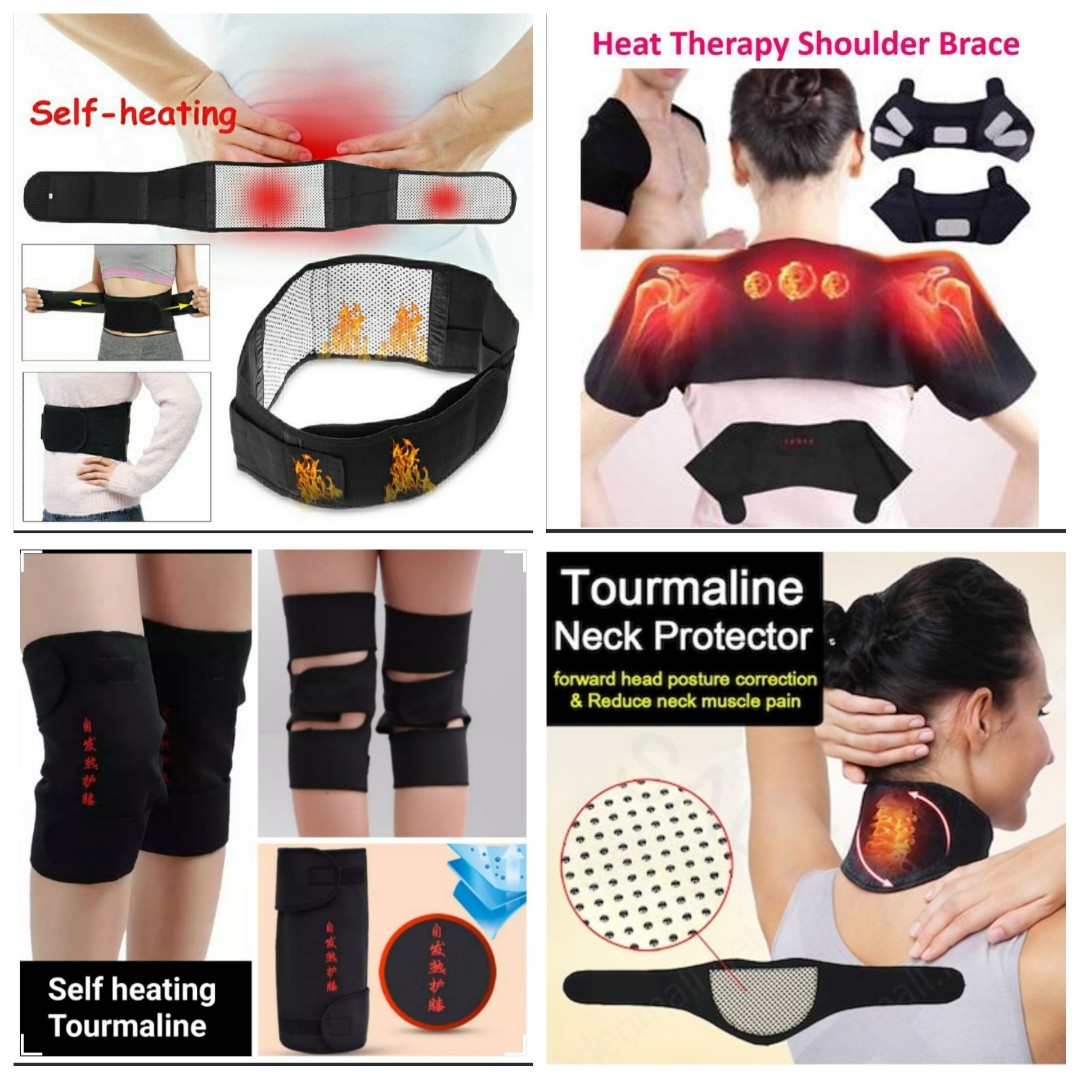 Self Heat Tourmaline Waist Knee Neck Shoulder Brace, Health & Nutrition