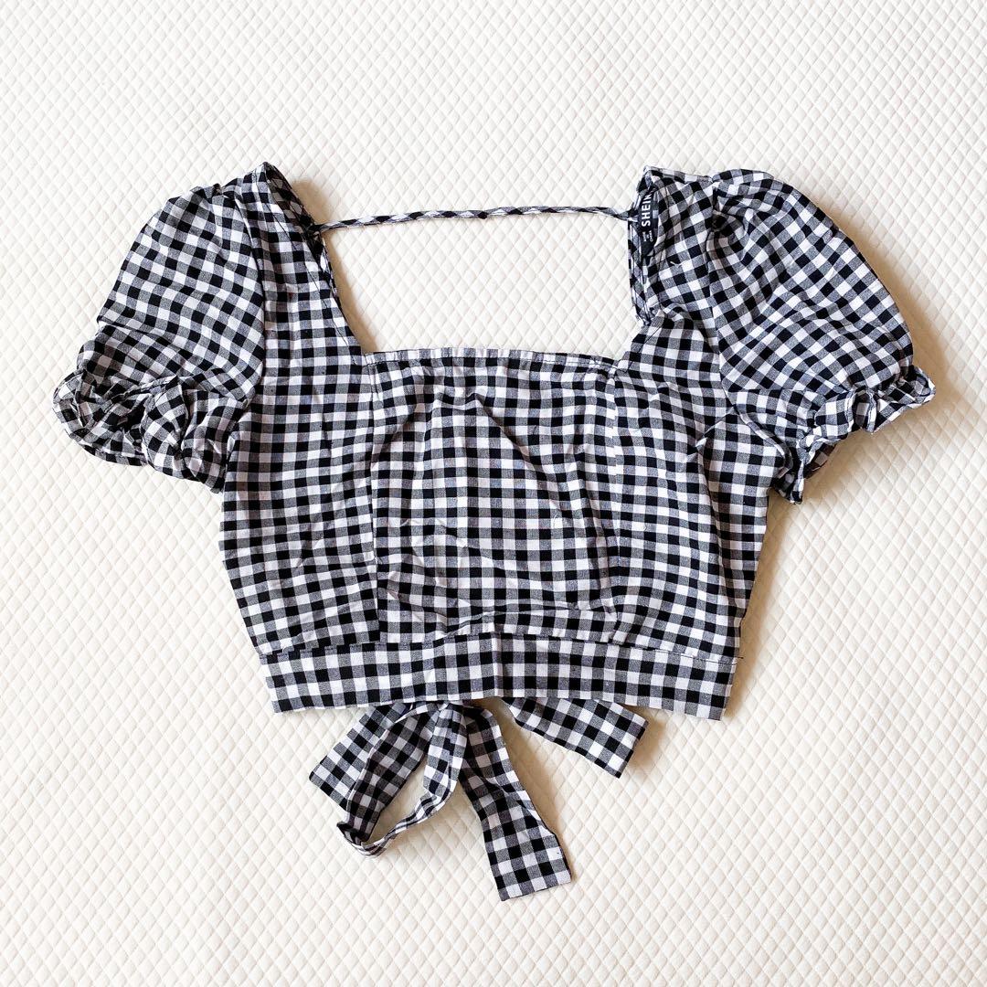 Shein Gingham Puff Sleeve Cropped Top Women S Fashion Clothes Tops On Carousell Shein Gingham Puff Sleeve Cropped Top Women S Fashion Clothes Tops On Carousell