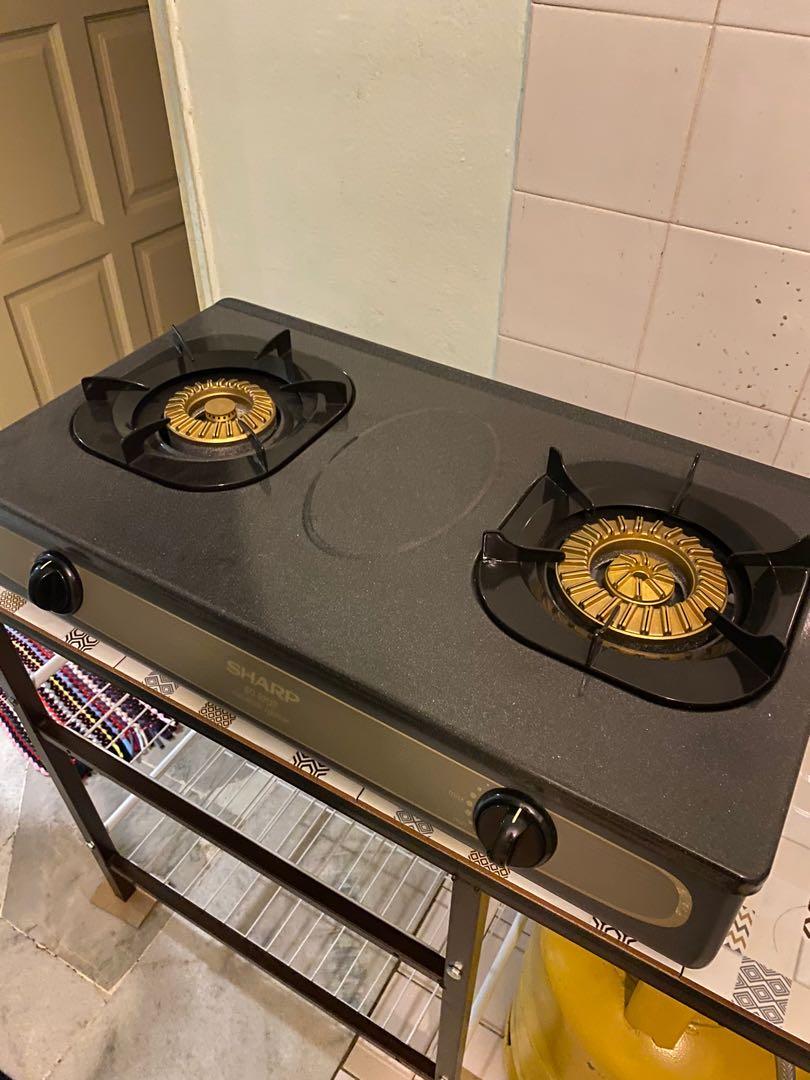 Sharp gas stove top