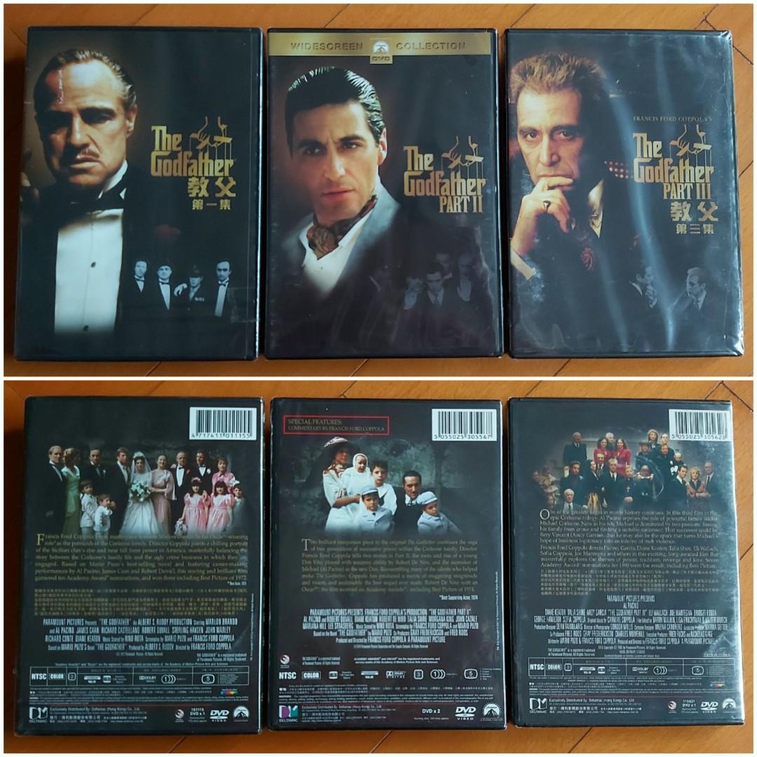 The Godfather 教父第1, 2, 3 集3DVD 全新未拆Francis Ford Coppola