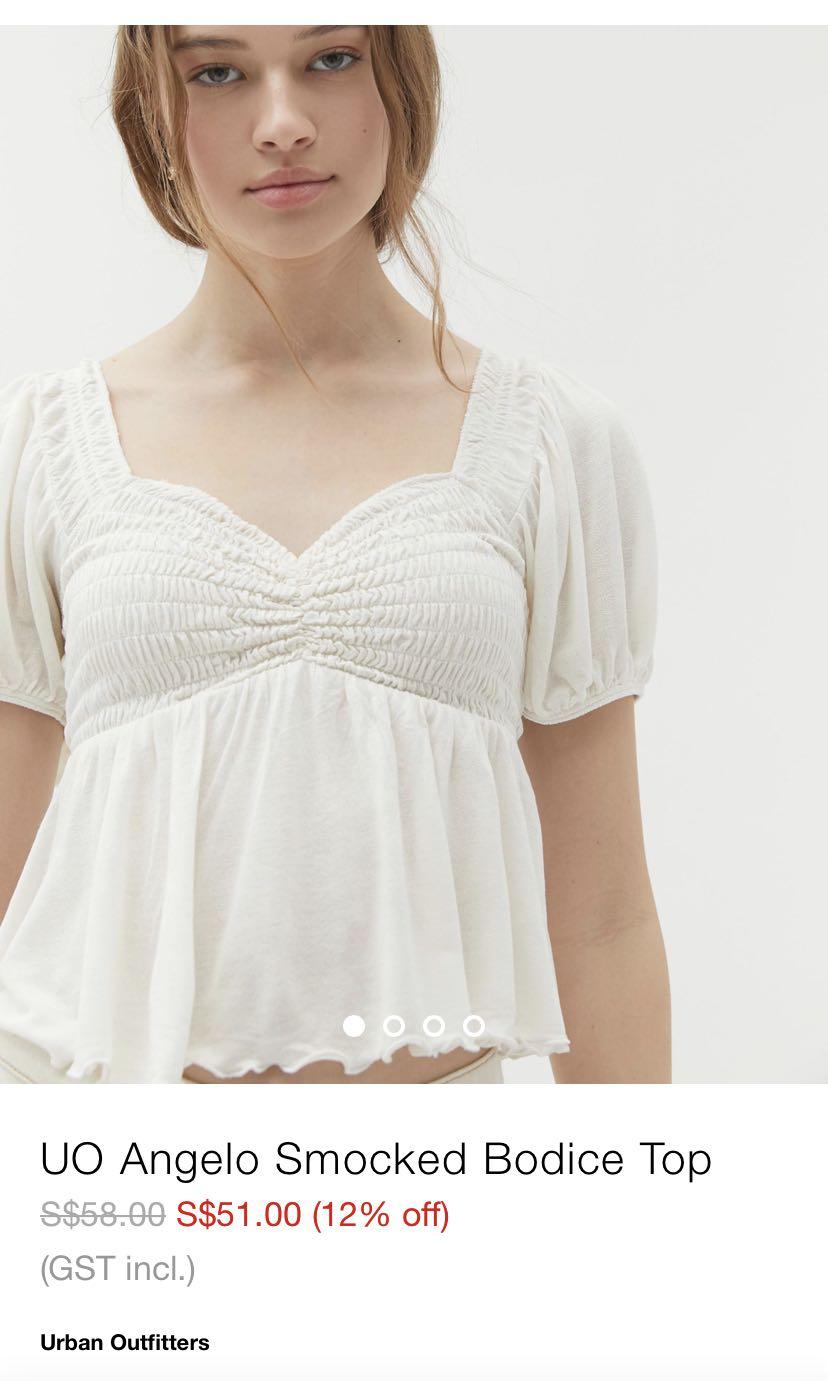urban outfitters smocked top