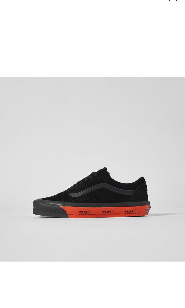 vans old skool wtaps black orange
