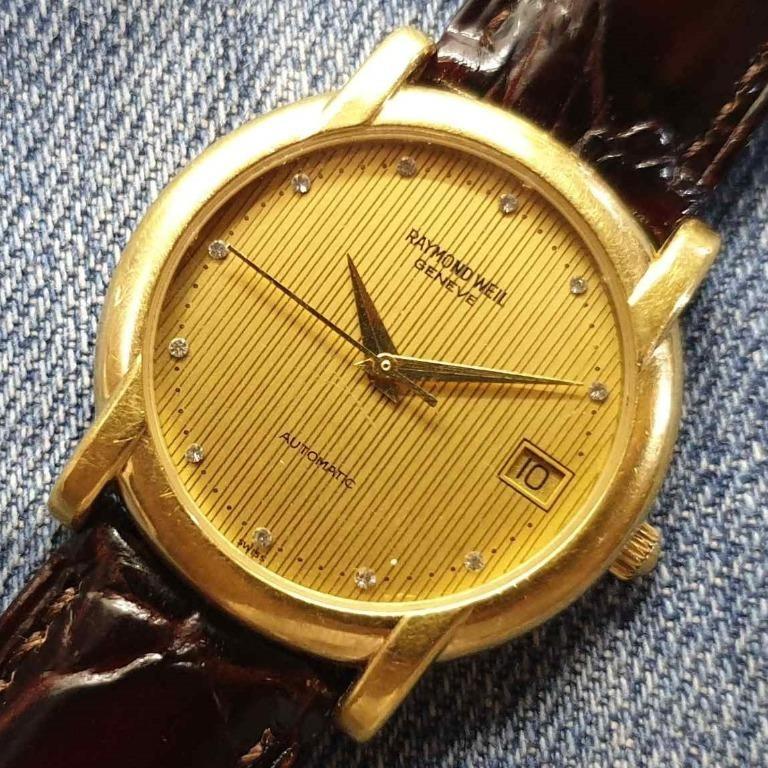 Vintage Raymond Weil Geneve 2819 18K Gold Plated Automatic Swiss Watch