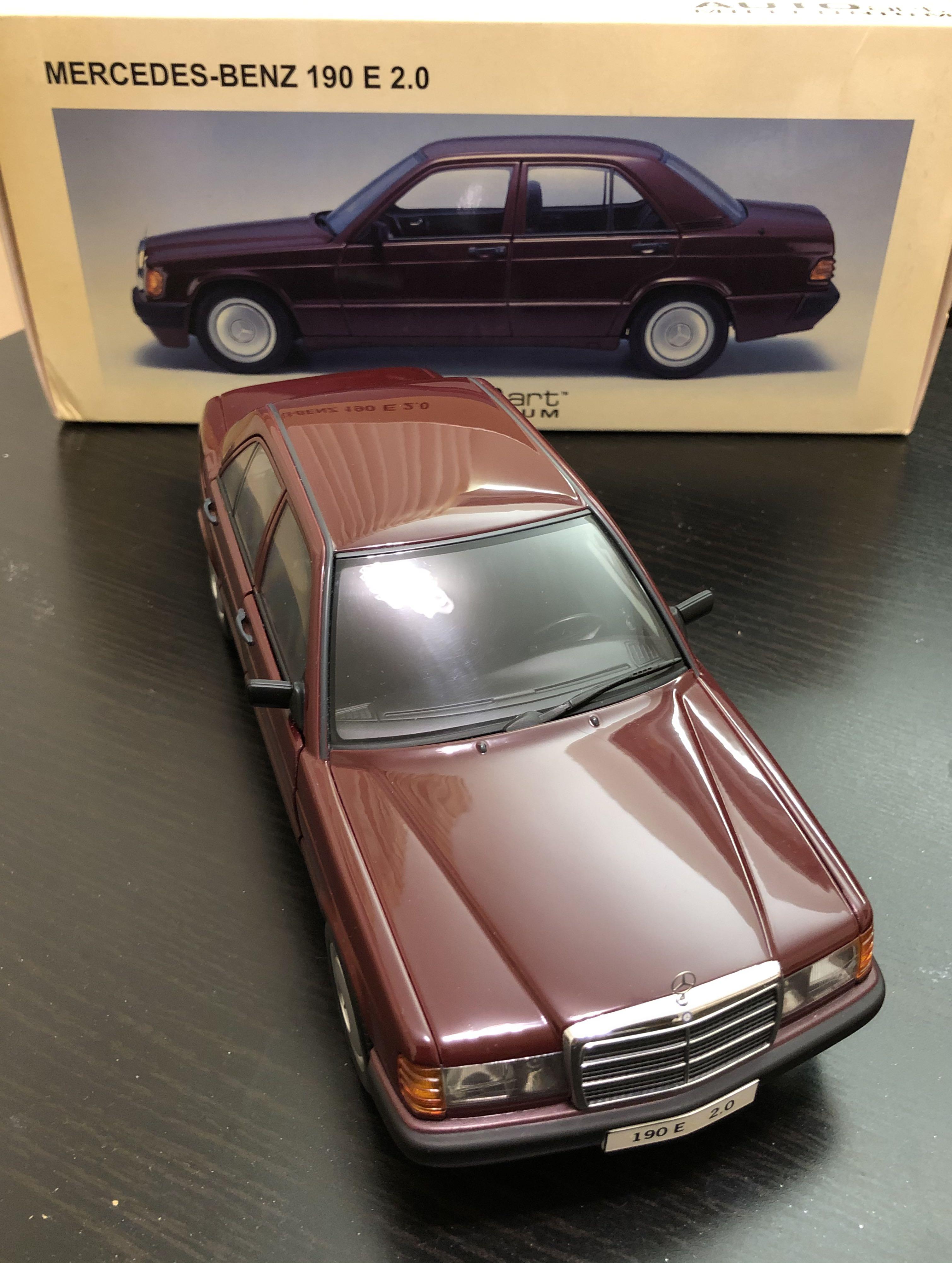 1/18 AUTOart Mercedes Benz 190E 2.0 Barolo Red Mega Rare, 興趣及