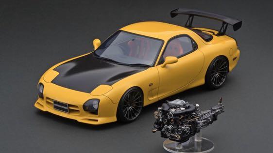 全球限量25架 Ignition Model Ig18 1 12 萬事得rx7 連轉子引擎限量收藏rx 7 Fd3s Mazda Speed Aspec With Engine 興趣及遊戲 玩具 遊戲類 Carousell
