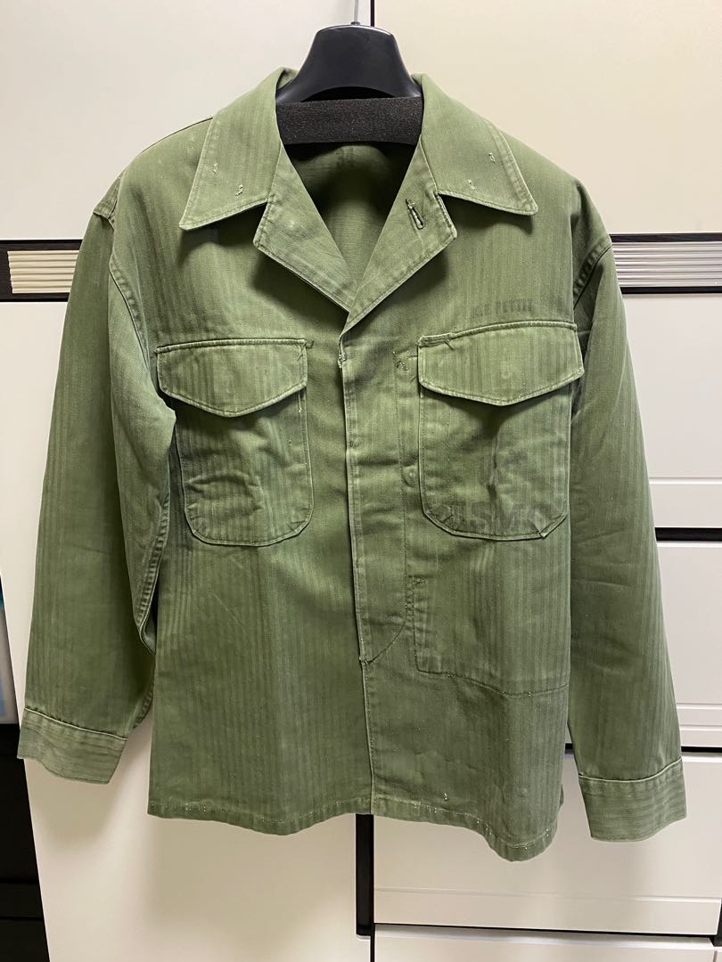 50s USMC P53 HBT shirt（十分罕見）, 男裝, 外套及戶外衣服- Carousell