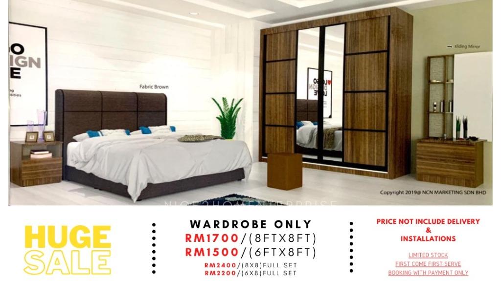 8x8ft Wardrobe Promosi Merdeka Home Furniture Furniture On Carousell
