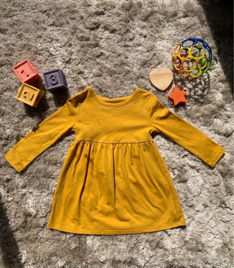 mustard dress baby girl